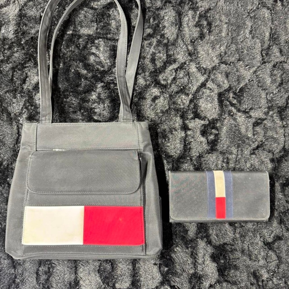 Tommy Hilfiger gray & black purse and Wallet Set